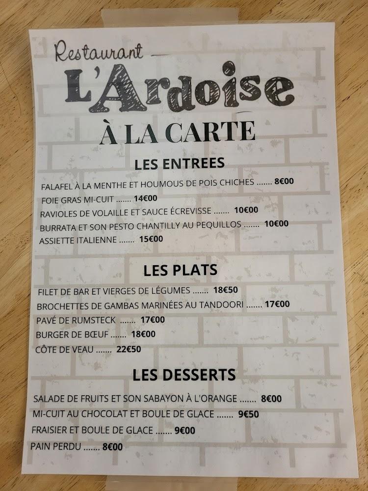 Restaurant L'Ardoise - Menu Image 1